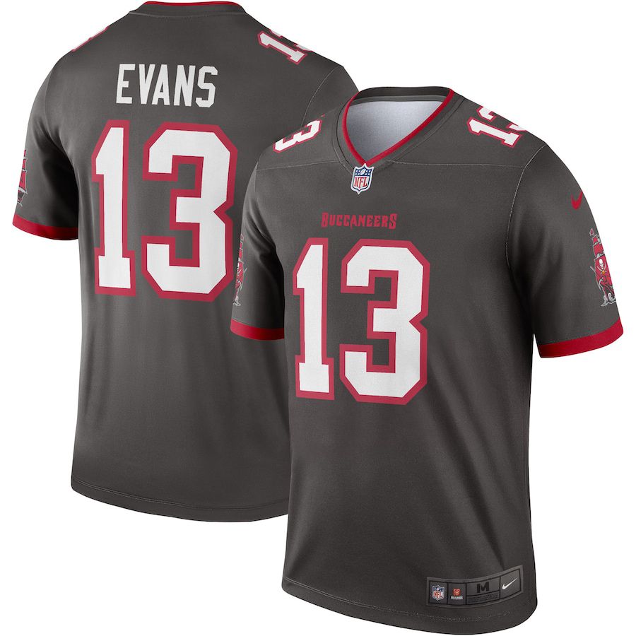 Men Tampa Bay Buccaneers #13 Mike Evans Nike Pewter Alternate Legend NFL Jersey